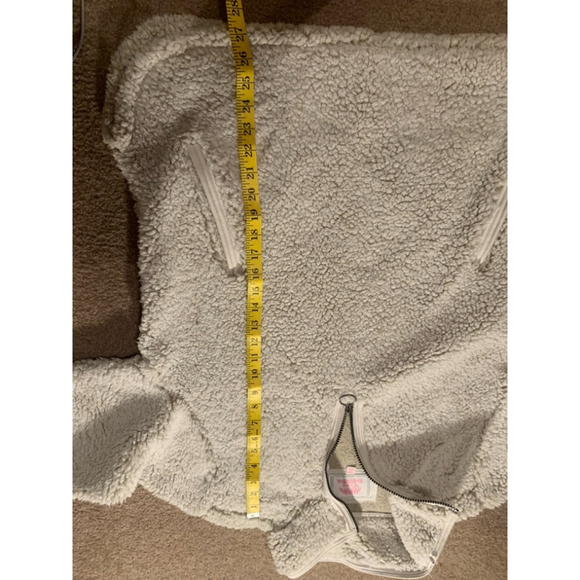 Women's Cozy Sherpa Fleece Pullover XL Cream - Picture 4 of 6